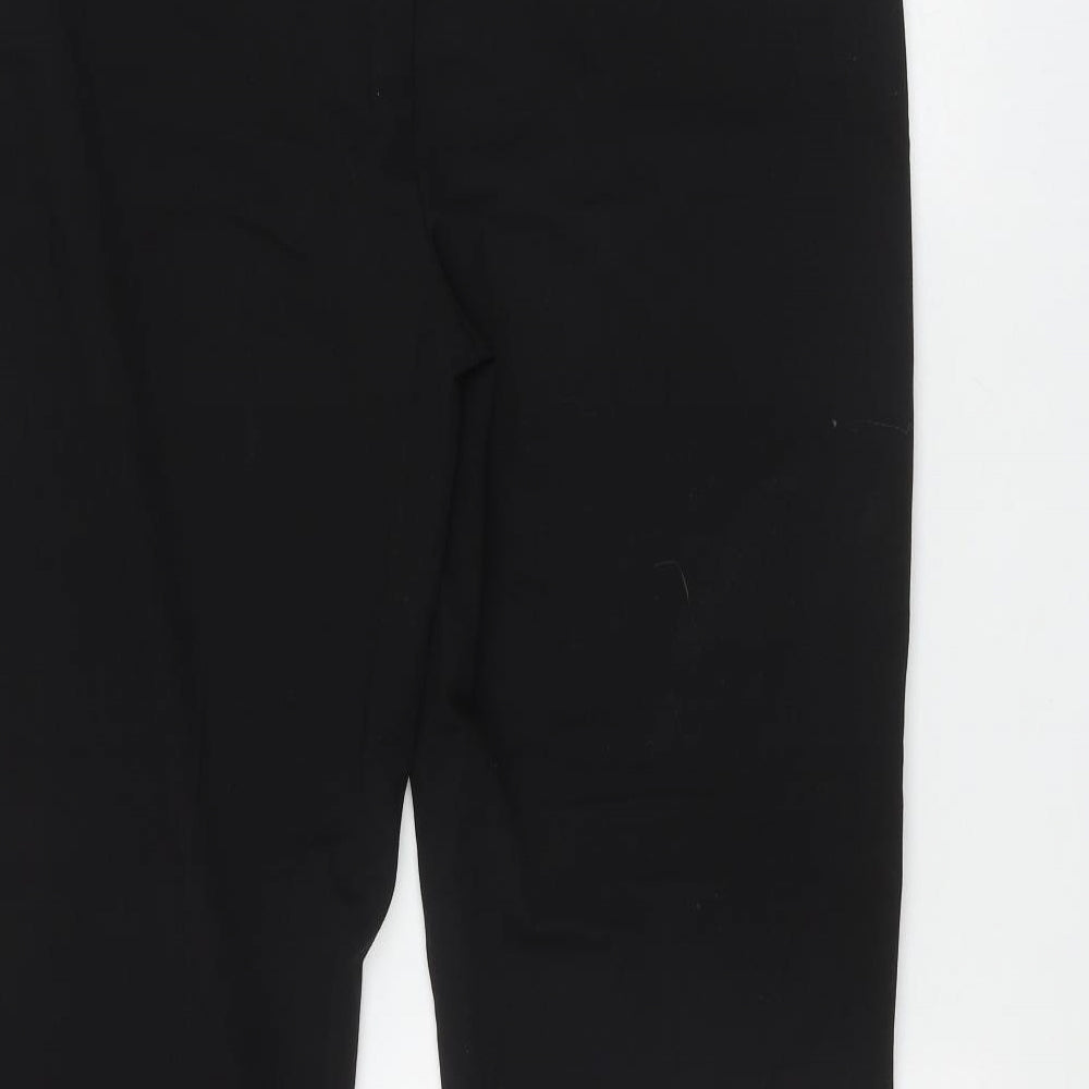TU Womens Black  Polyester Trousers  Size 16 L30 in Regular Zip