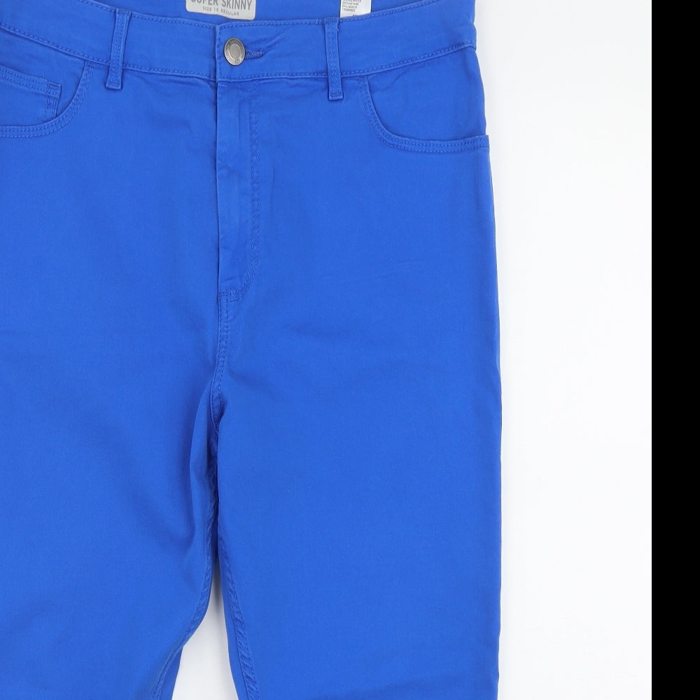 Marks and Spencer Womens Black  Cotton Capri Jeans Size 16 L20 in Regular Zip
