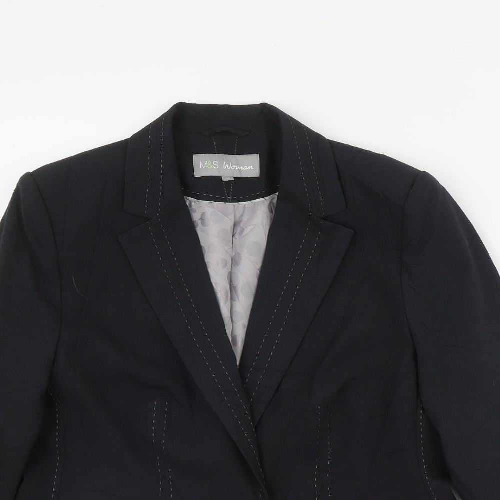 Marks and Spencer Womens Grey   Jacket Blazer Size 14  Button