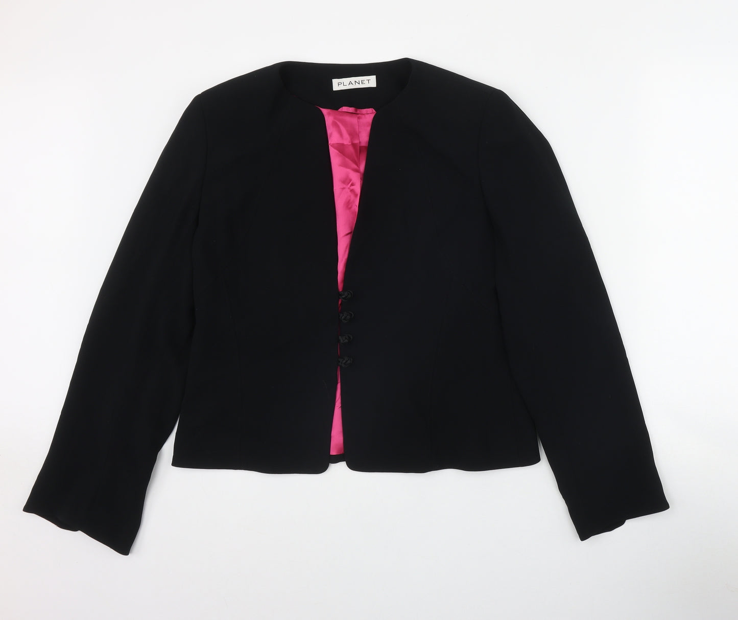 Planet Womens Black   Jacket Blazer Size 14  Button