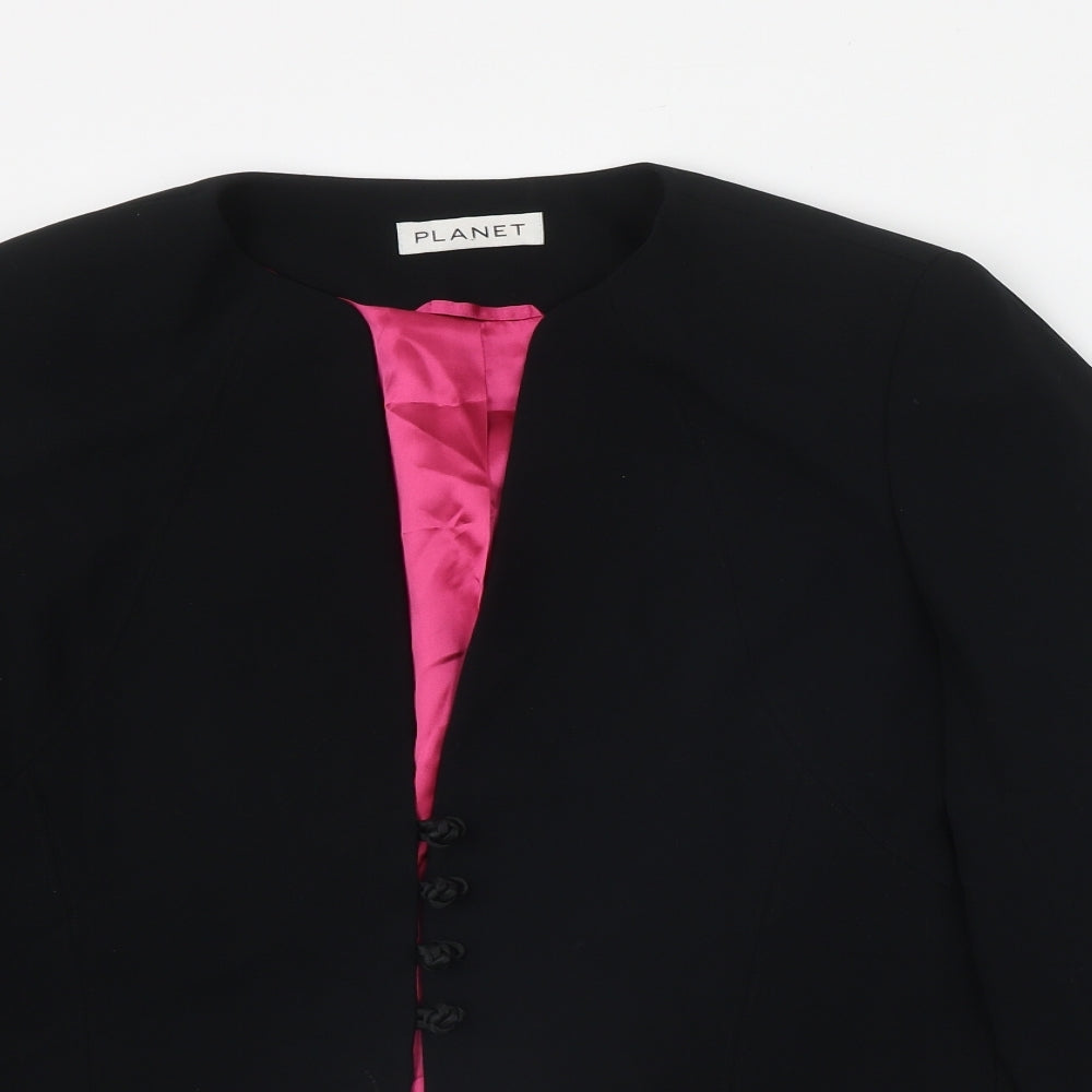Planet Womens Black   Jacket Blazer Size 14  Button