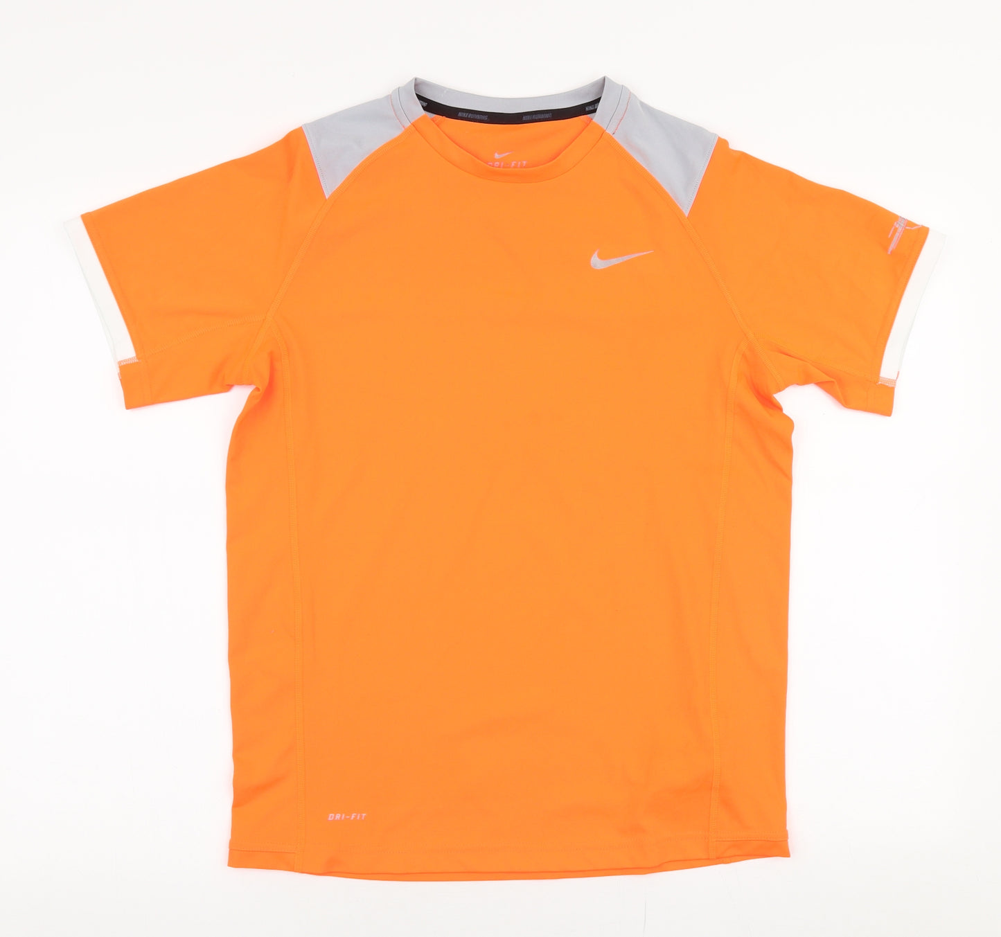 Nike Mens Orange  Polyester Jersey T-Shirt Size XL Round Neck Pullover