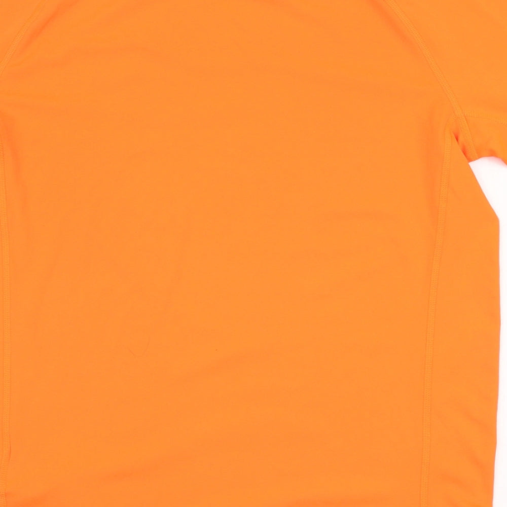 Nike Mens Orange  Polyester Jersey T-Shirt Size XL Round Neck Pullover