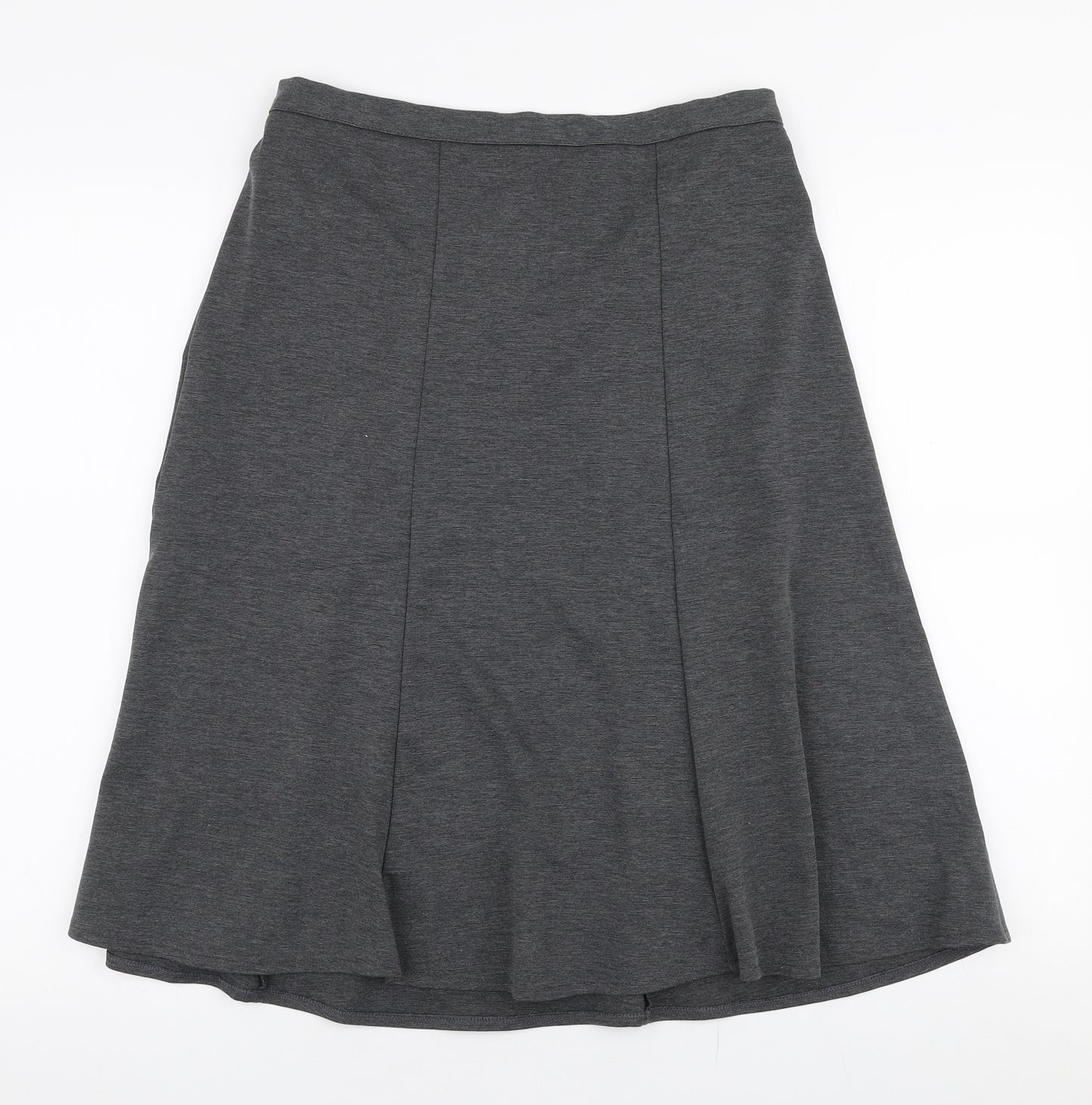 Bonmarché Womens Grey  Polyester A-Line Skirt Size 12