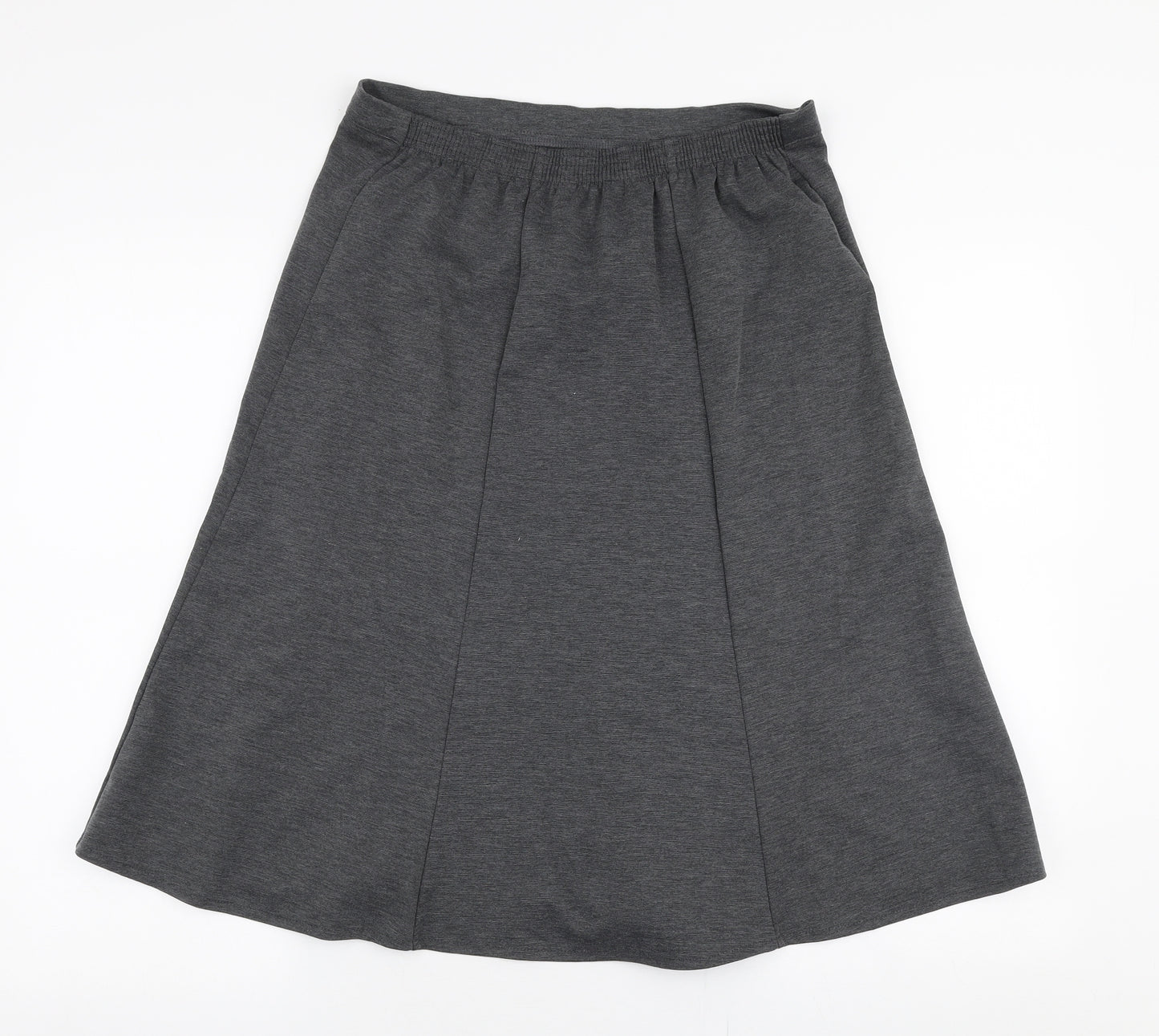 Bonmarché Womens Grey  Polyester A-Line Skirt Size 12