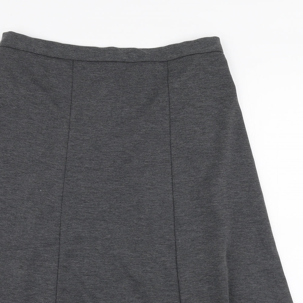 Bonmarché Womens Grey  Polyester A-Line Skirt Size 12