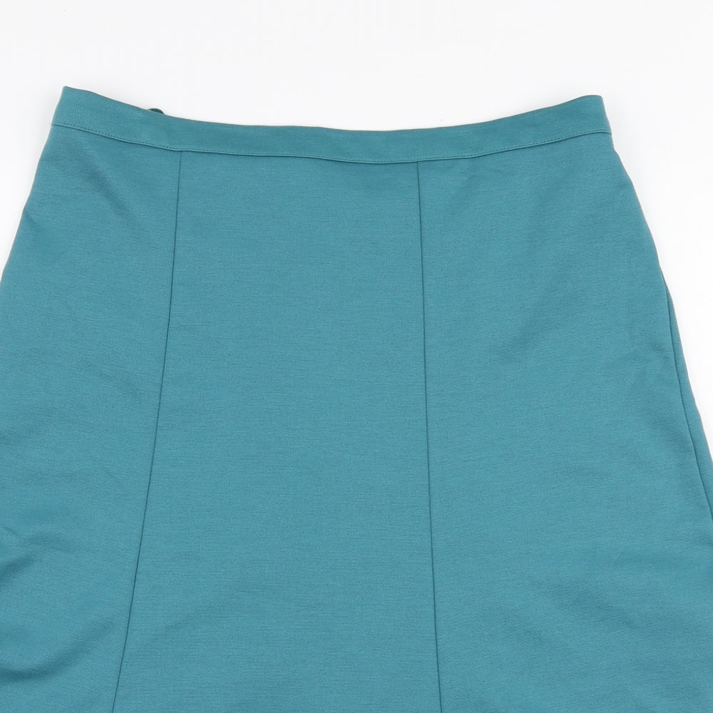 Bonmarché Womens Blue  Polyester A-Line Skirt Size 12
