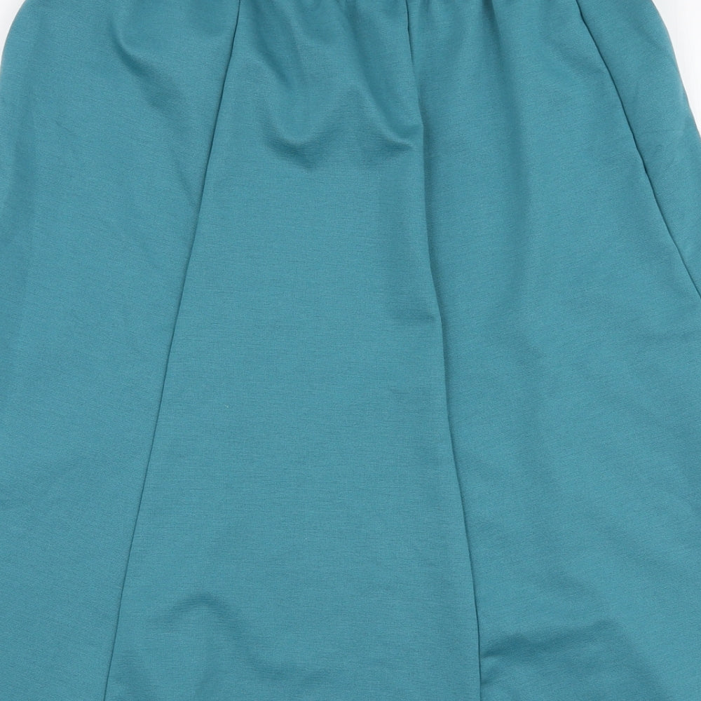 Bonmarché Womens Blue  Polyester A-Line Skirt Size 12