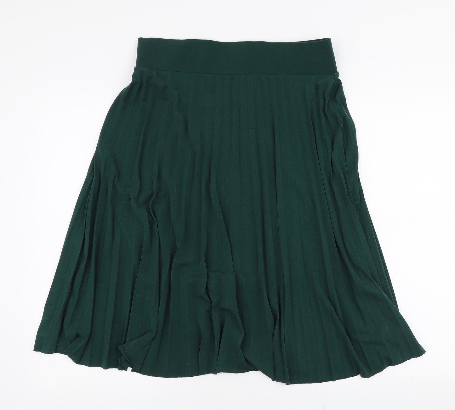 Anna Field Womens Green  Polyester Pleated Skirt Size L