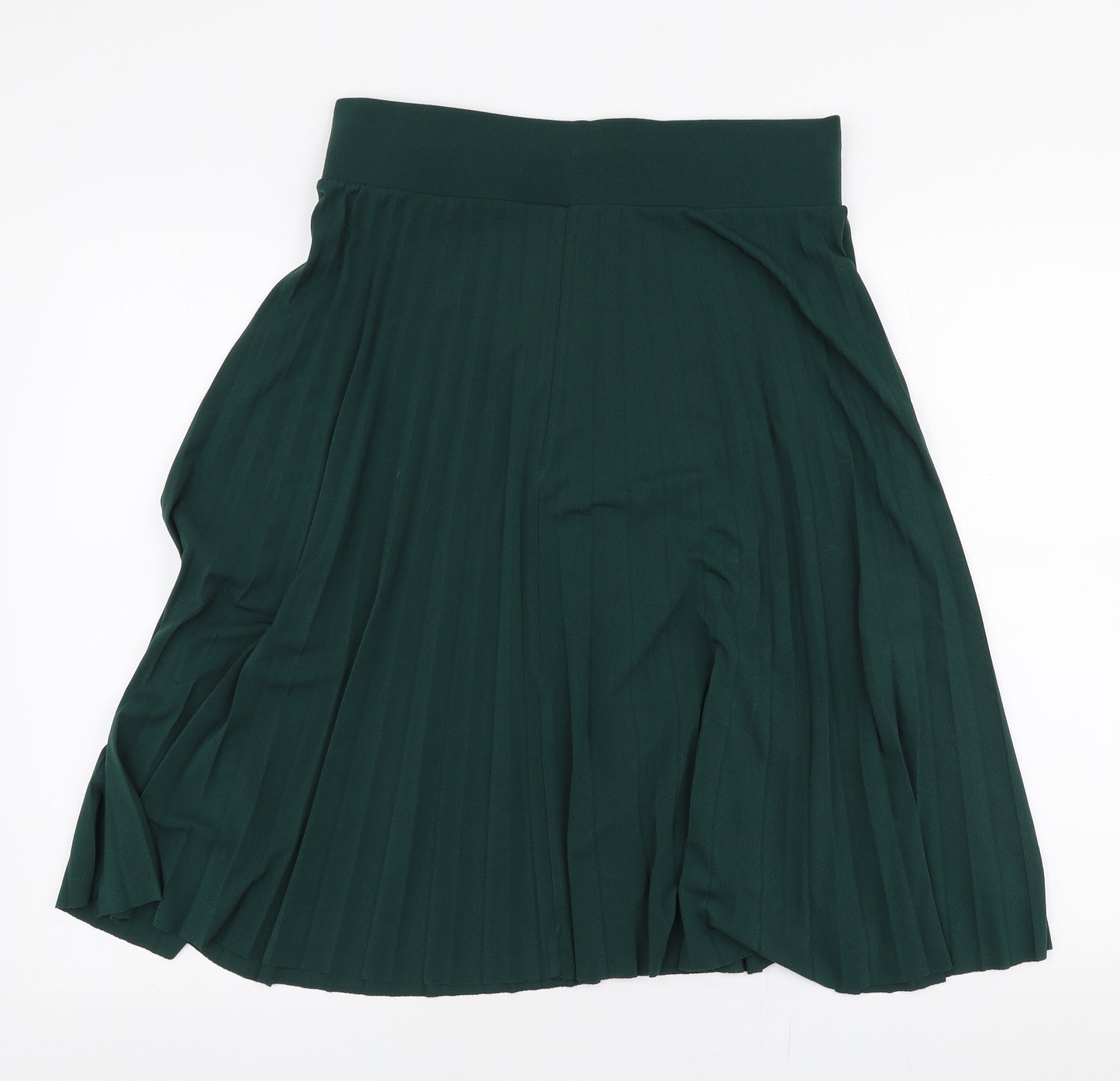 Anna Field Womens Green  Polyester Pleated Skirt Size L