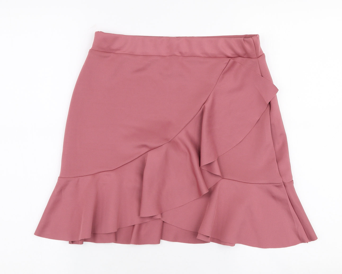 New Look Womens Pink  Polyester Flare Skirt Size 14