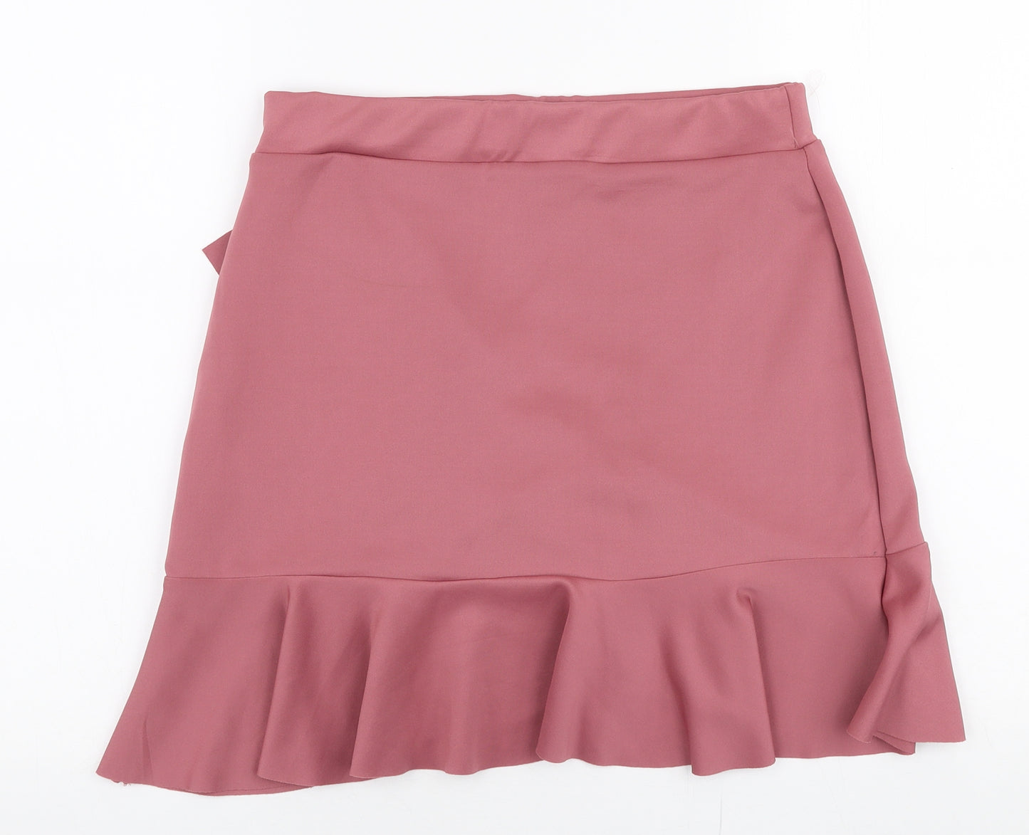 New Look Womens Pink  Polyester Flare Skirt Size 14