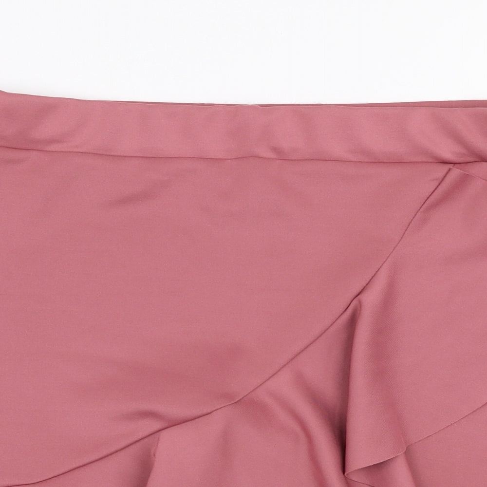 New Look Womens Pink  Polyester Flare Skirt Size 14