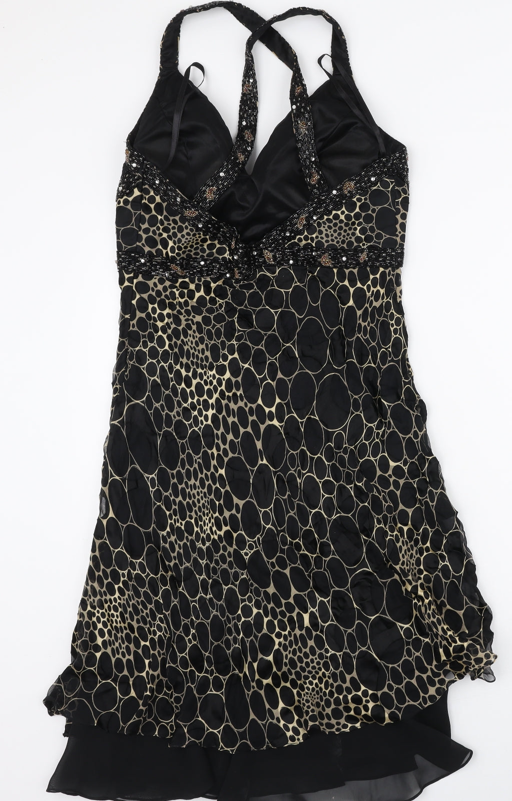 Official Womens Multicoloured Animal Print Silk Trapeze & Swing  Size 14  Halter Pullover