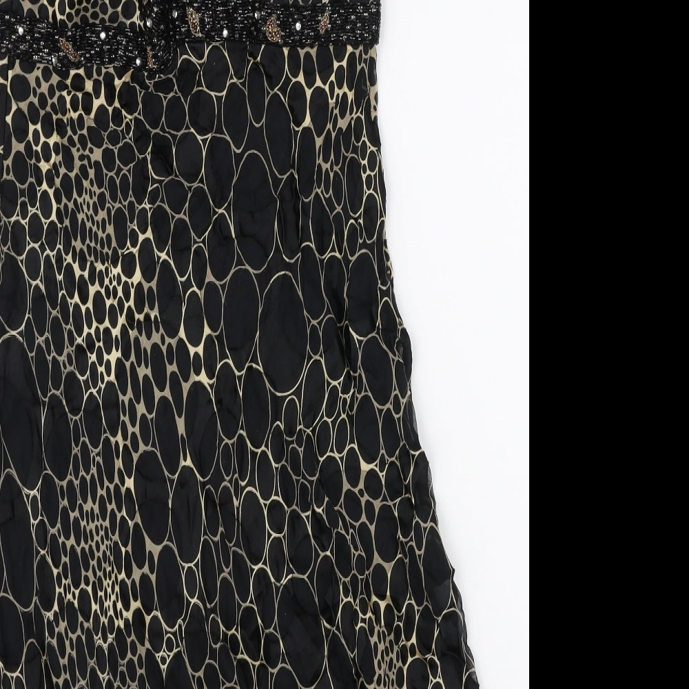 Official Womens Multicoloured Animal Print Silk Trapeze & Swing  Size 14  Halter Pullover
