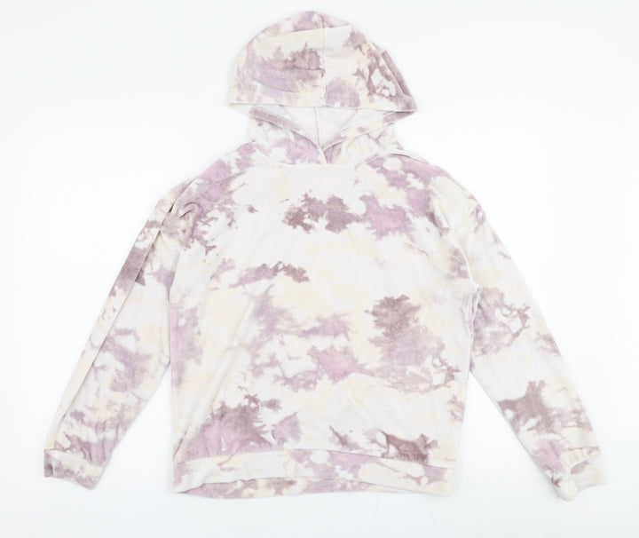 Jeff & Co Womens Multicoloured  Polyester Pullover Hoodie Size 10  Pullover