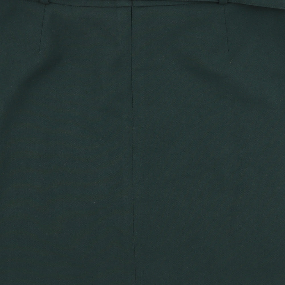 Marks and Spencer Womens Green  Polyester A-Line Skirt Size 18   Zip