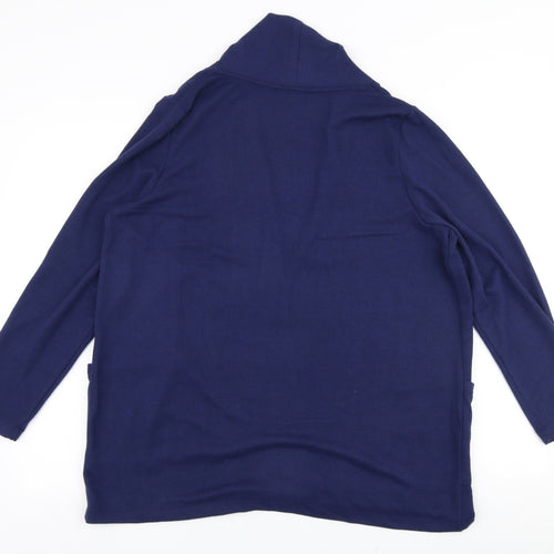 Bonmarché Womens Blue V-Neck  Polyester Cardigan Jumper Size 16