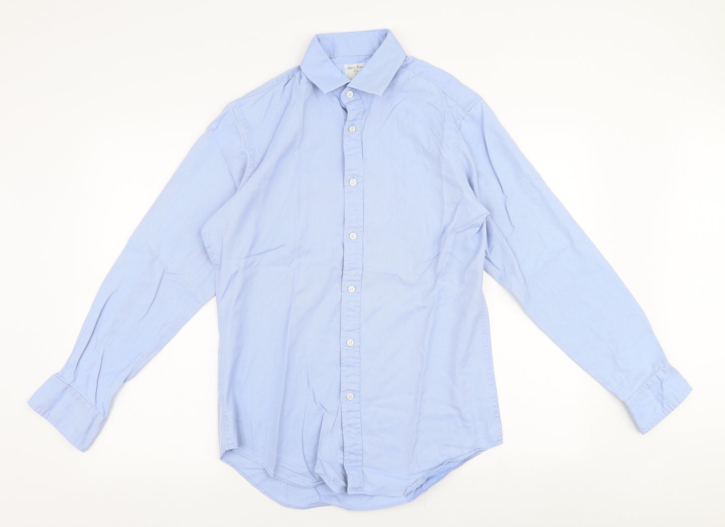John Francomb Mens Blue  Cotton  Dress Shirt Size 15.5 Collared Button