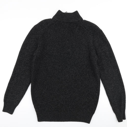 NEXT Mens Grey High Neck  Acrylic Pullover Jumper Size M