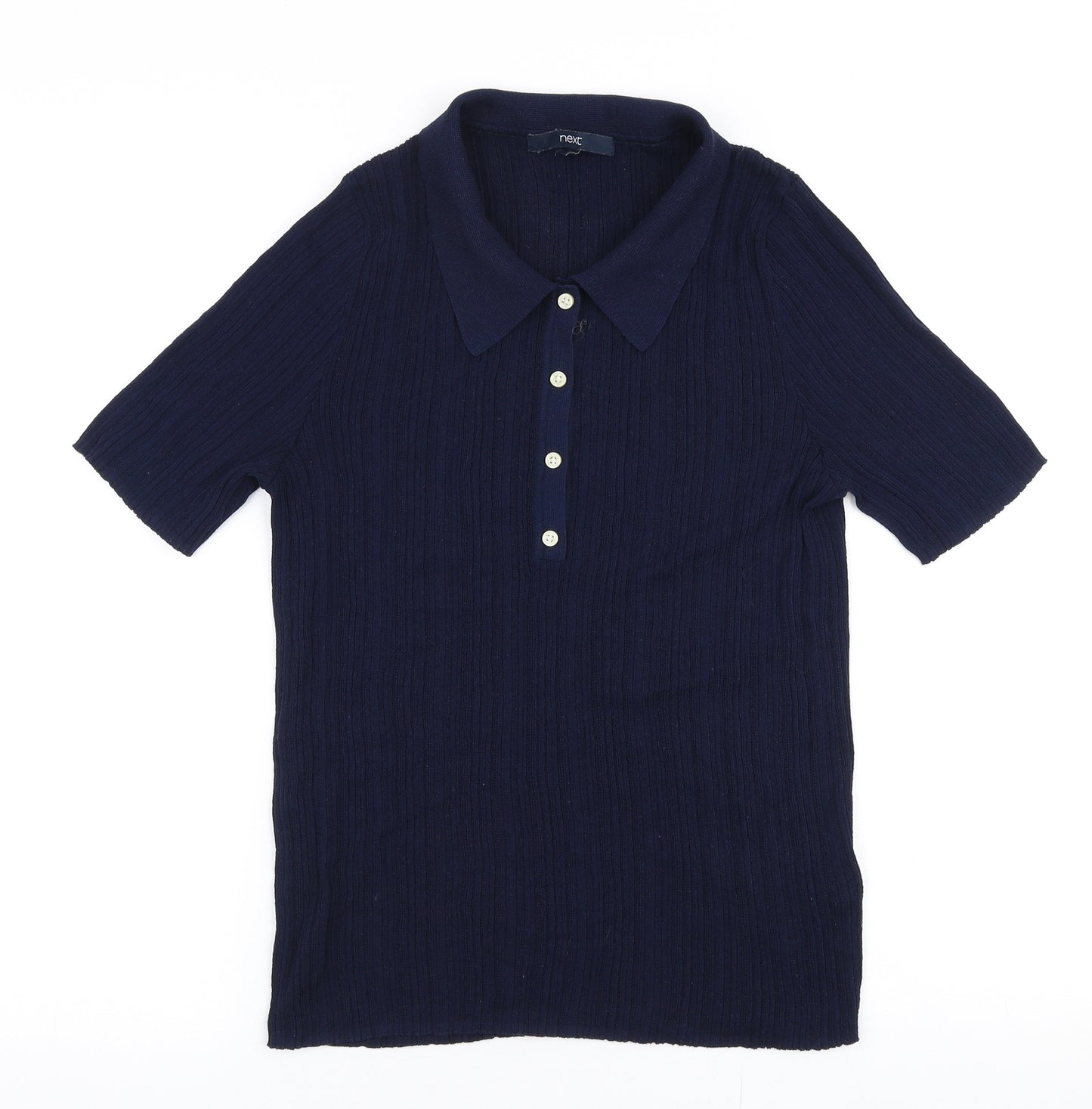 NEXT Womens Blue  Viscose Basic Polo Size 16 Collared