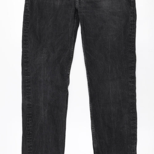 H&M Mens Black  Polyester Skinny Jeans Size 33 in L34 in Slim Zip