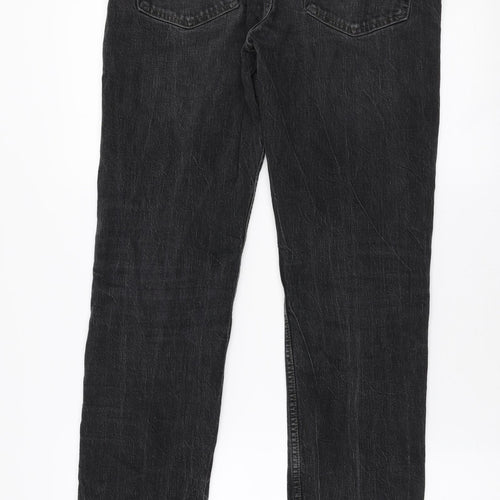 H&M Mens Black  Polyester Skinny Jeans Size 33 in L34 in Slim Zip