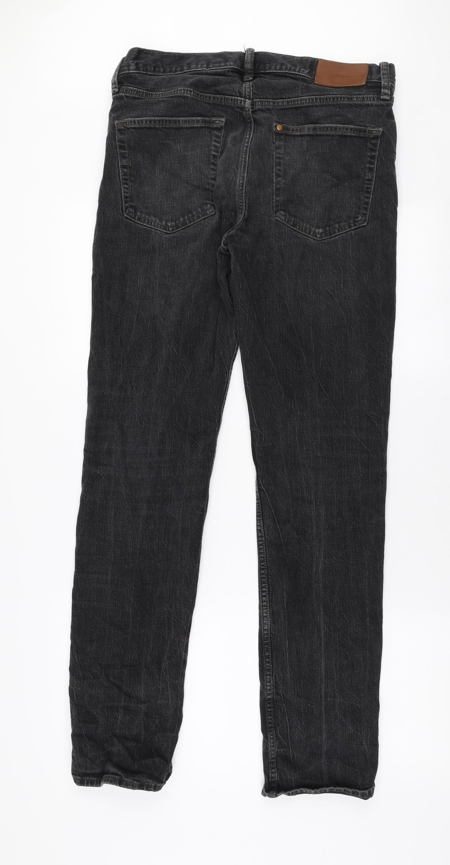 H&M Mens Black  Polyester Skinny Jeans Size 33 in L34 in Slim Zip