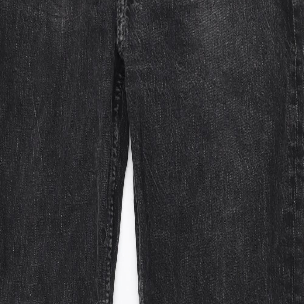 H&M Mens Black  Polyester Skinny Jeans Size 33 in L34 in Slim Zip