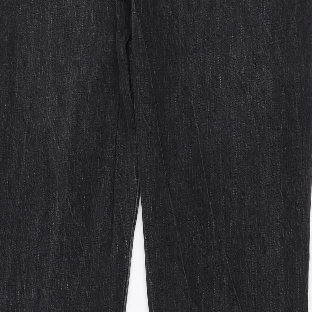 H&M Mens Black  Polyester Skinny Jeans Size 33 in L34 in Slim Zip