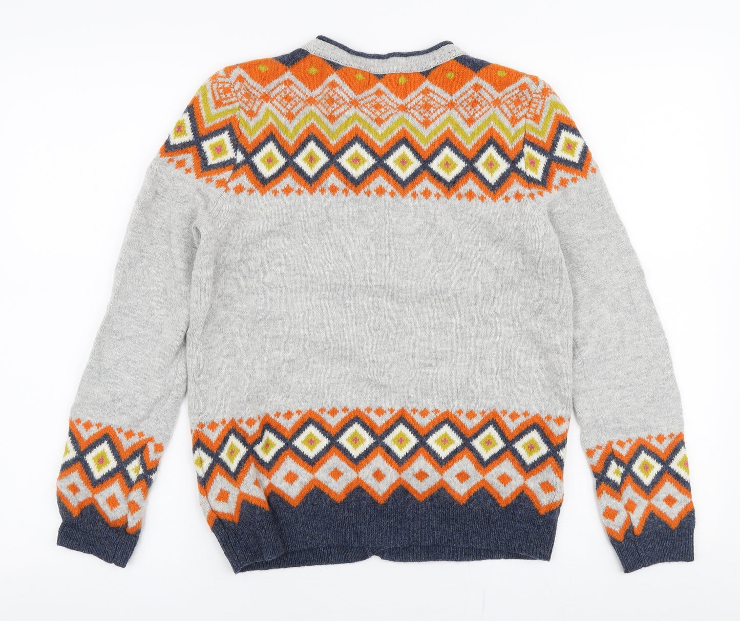Heyton Womens Multicoloured Round Neck Fair Isle Wool Cardigan Jumper Size 12