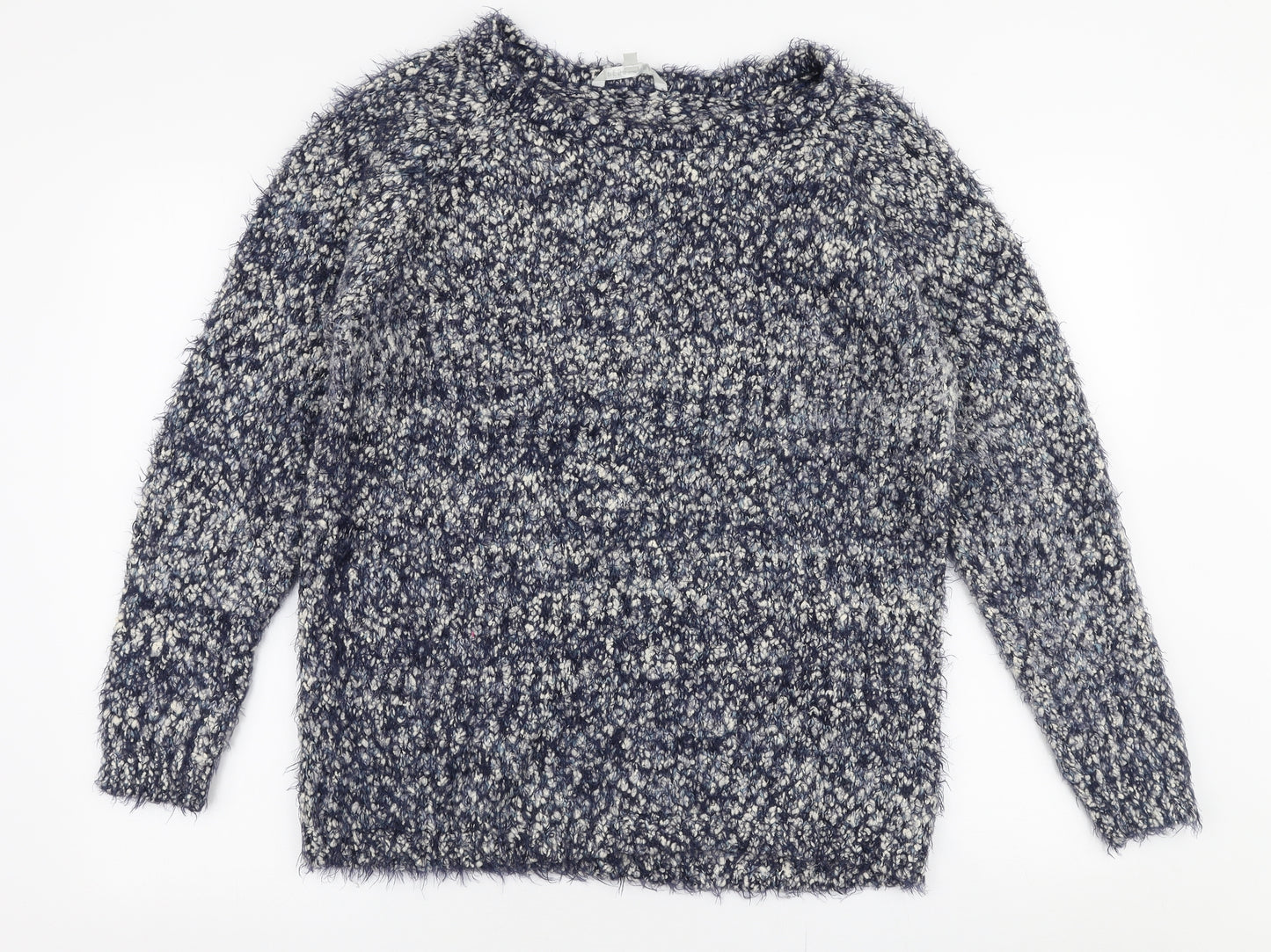 Pebble Bay Womens Blue Round Neck  Polyester Pullover Jumper Size L