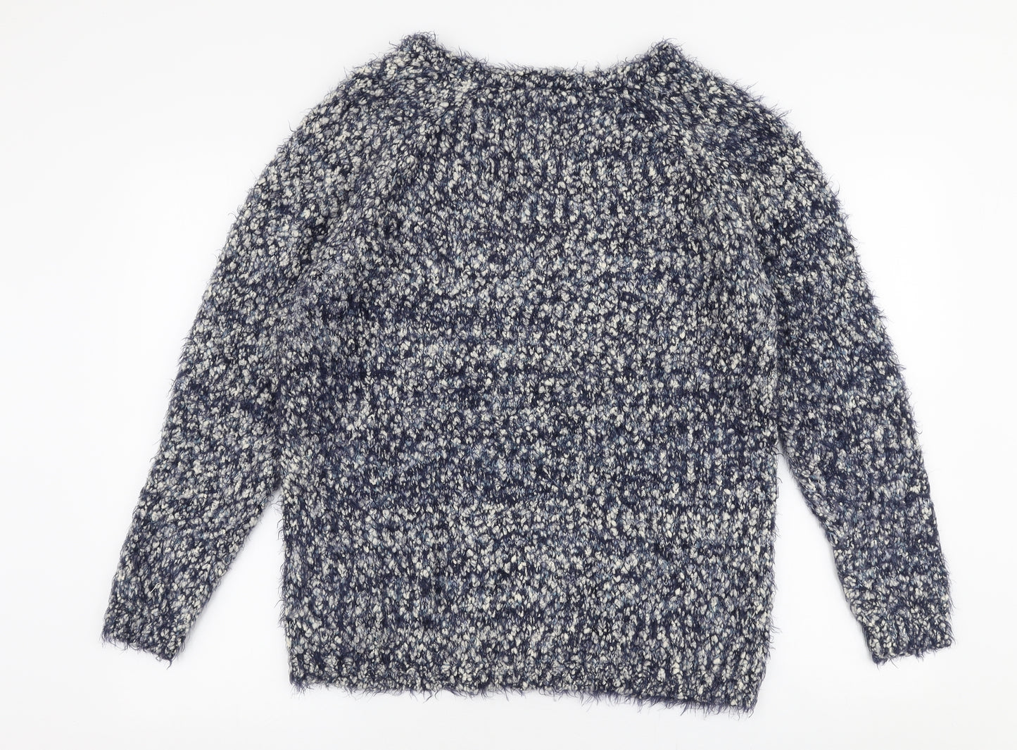 Pebble Bay Womens Blue Round Neck  Polyester Pullover Jumper Size L