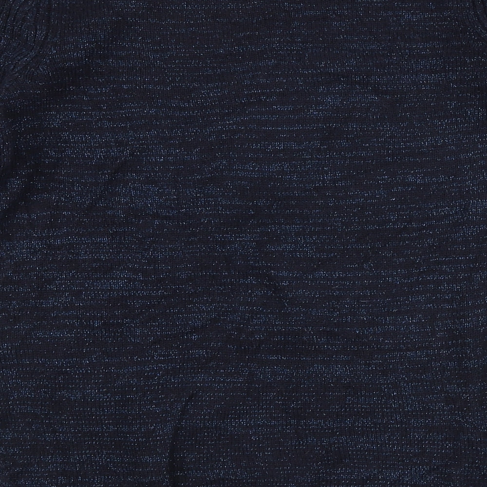 H&M Womens Blue Round Neck  Acrylic Pullover Jumper Size S