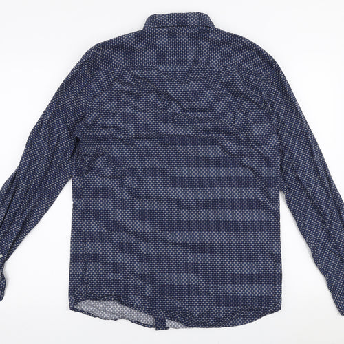 Gap Mens Blue  Cotton  Button-Up Size S Collared Button