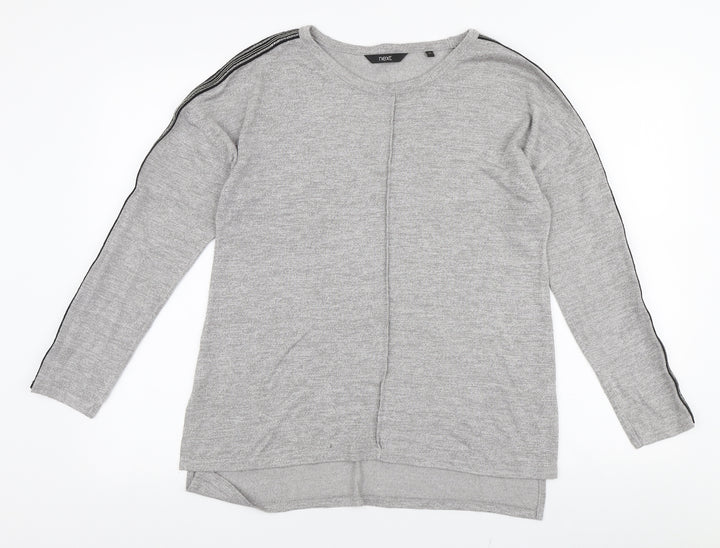 NEXT Womens Grey Round Neck  Polyester Pullover Jumper Size 14