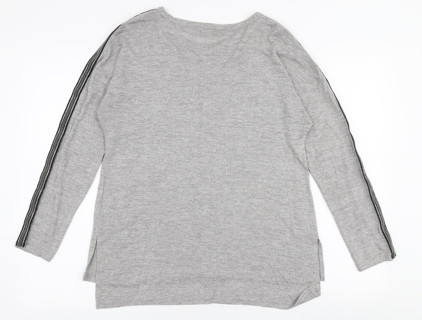 NEXT Womens Grey Round Neck  Polyester Pullover Jumper Size 14