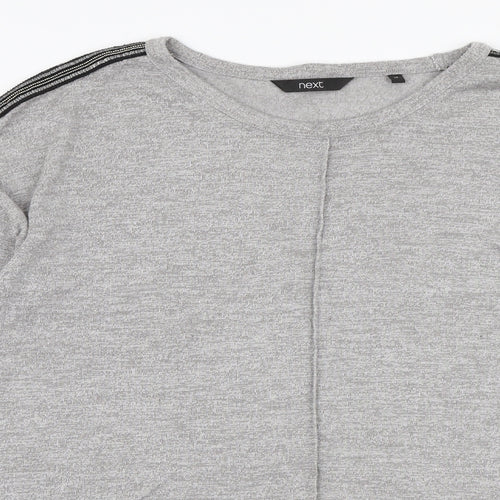 NEXT Womens Grey Round Neck  Polyester Pullover Jumper Size 14