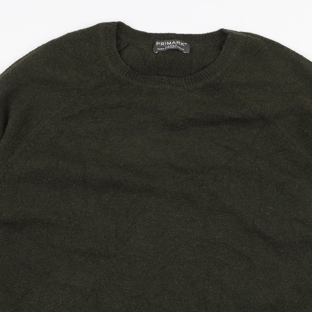 Primark Mens Green Round Neck  Polyester Pullover Jumper Size L