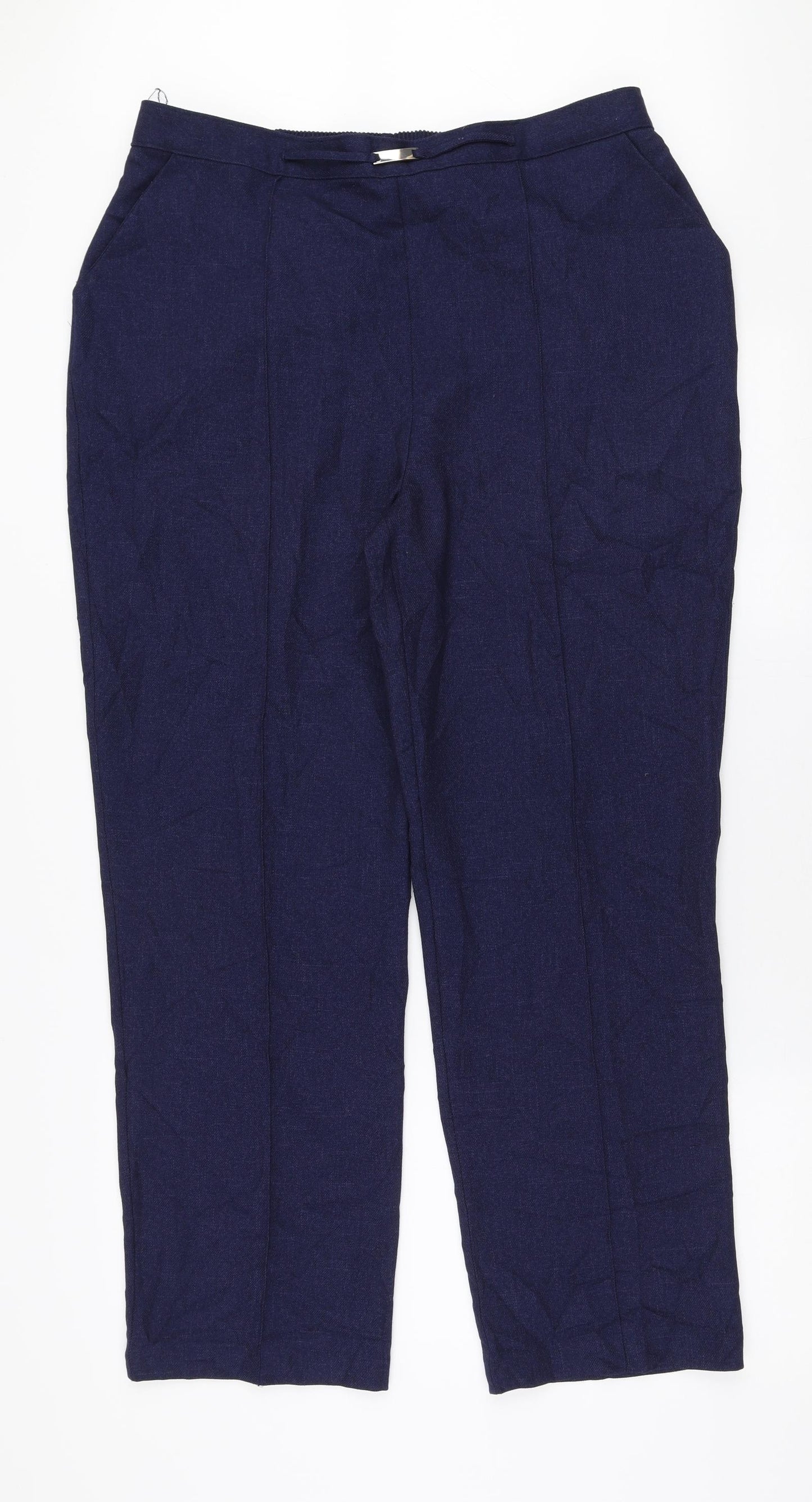 Papaya Womens Blue  Polyester Dress Pants Trousers Size 16 L28 in Regular