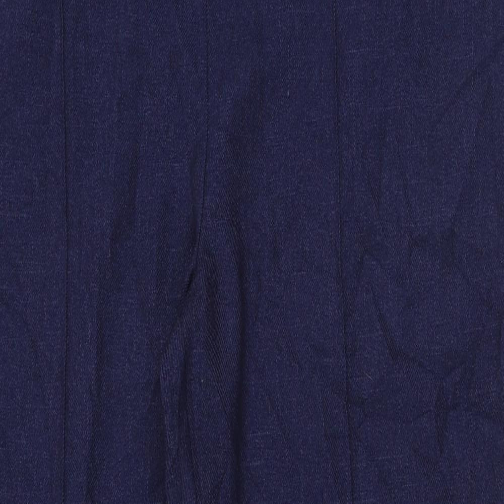 Papaya Womens Blue  Polyester Dress Pants Trousers Size 16 L28 in Regular