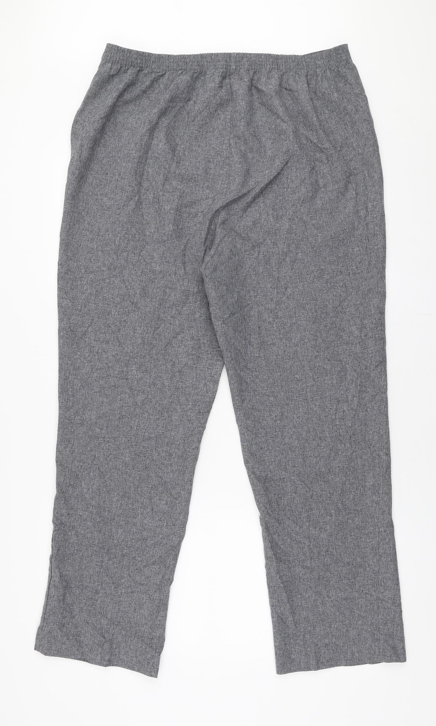 Bonmarché Womens Grey  Polyester Dress Pants Trousers Size 16 L28 in Regular
