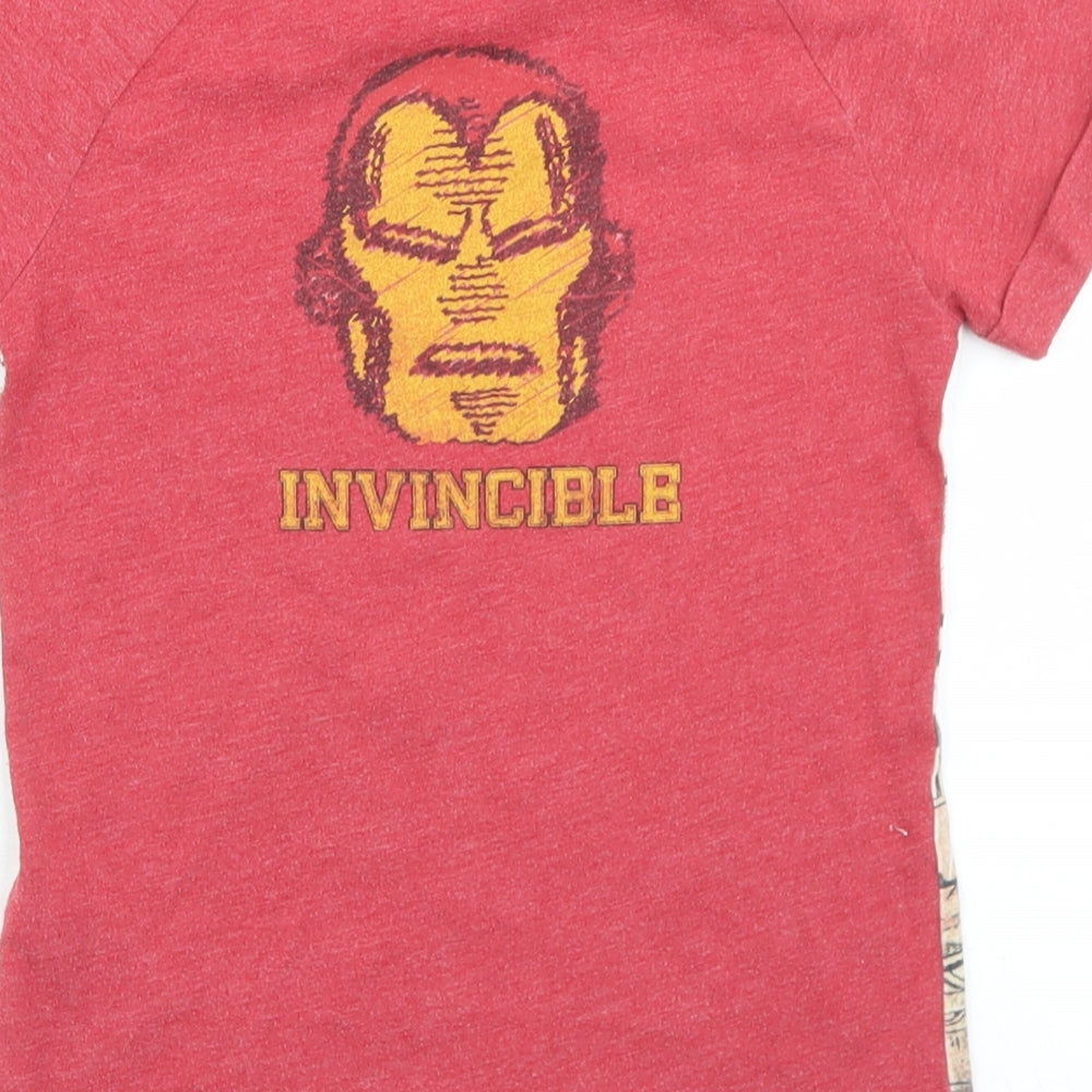 NEXT Boys Red  Cotton Basic T-Shirt Size 5 Years Crew Neck  - Marvel Iron Man