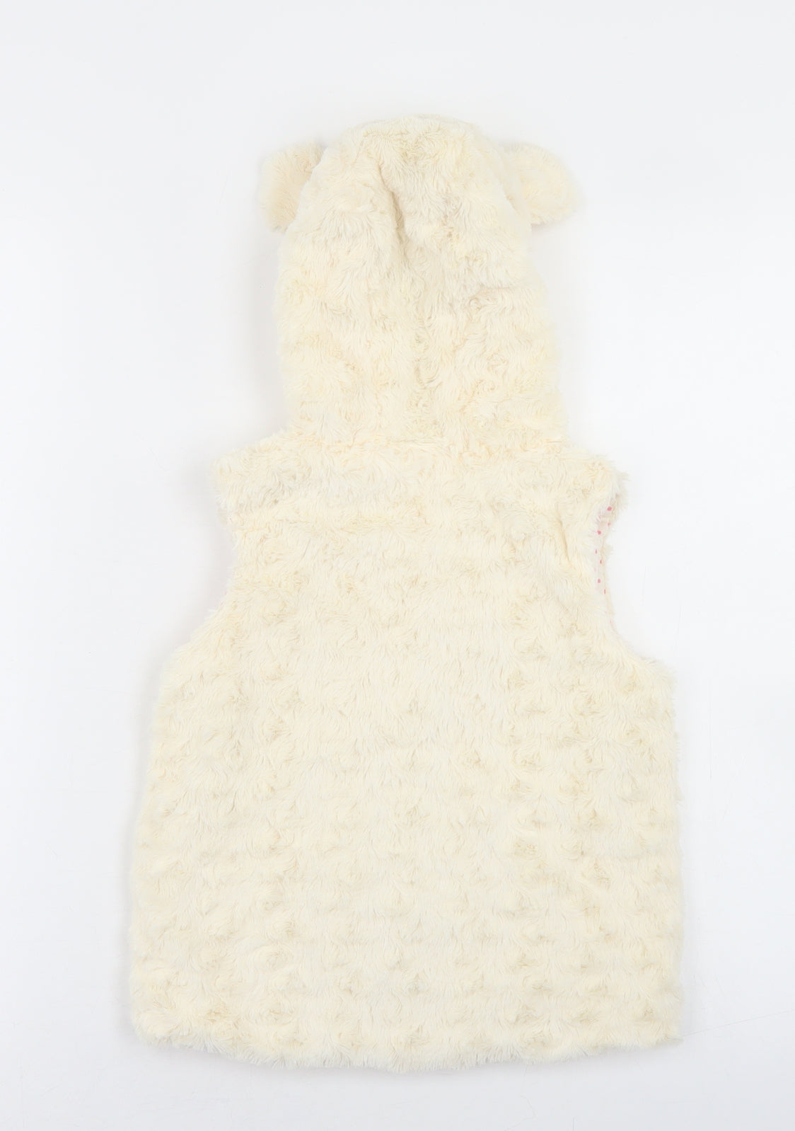 Nutmeg Girls Ivory   Gilet Jacket Size 3-4 Years  Zip