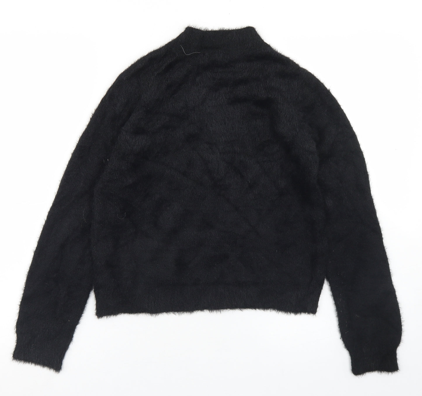 Primark Girls Black Mock Neck  Polyamide Pullover Jumper Size 12-13 Years   - YES
