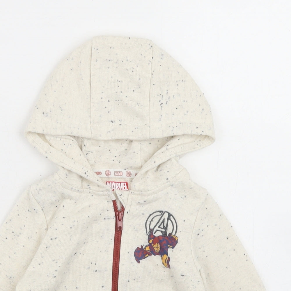 Primark Boys Beige   Jacket  Size 12-18 Months   Zip - Marvel Avengers