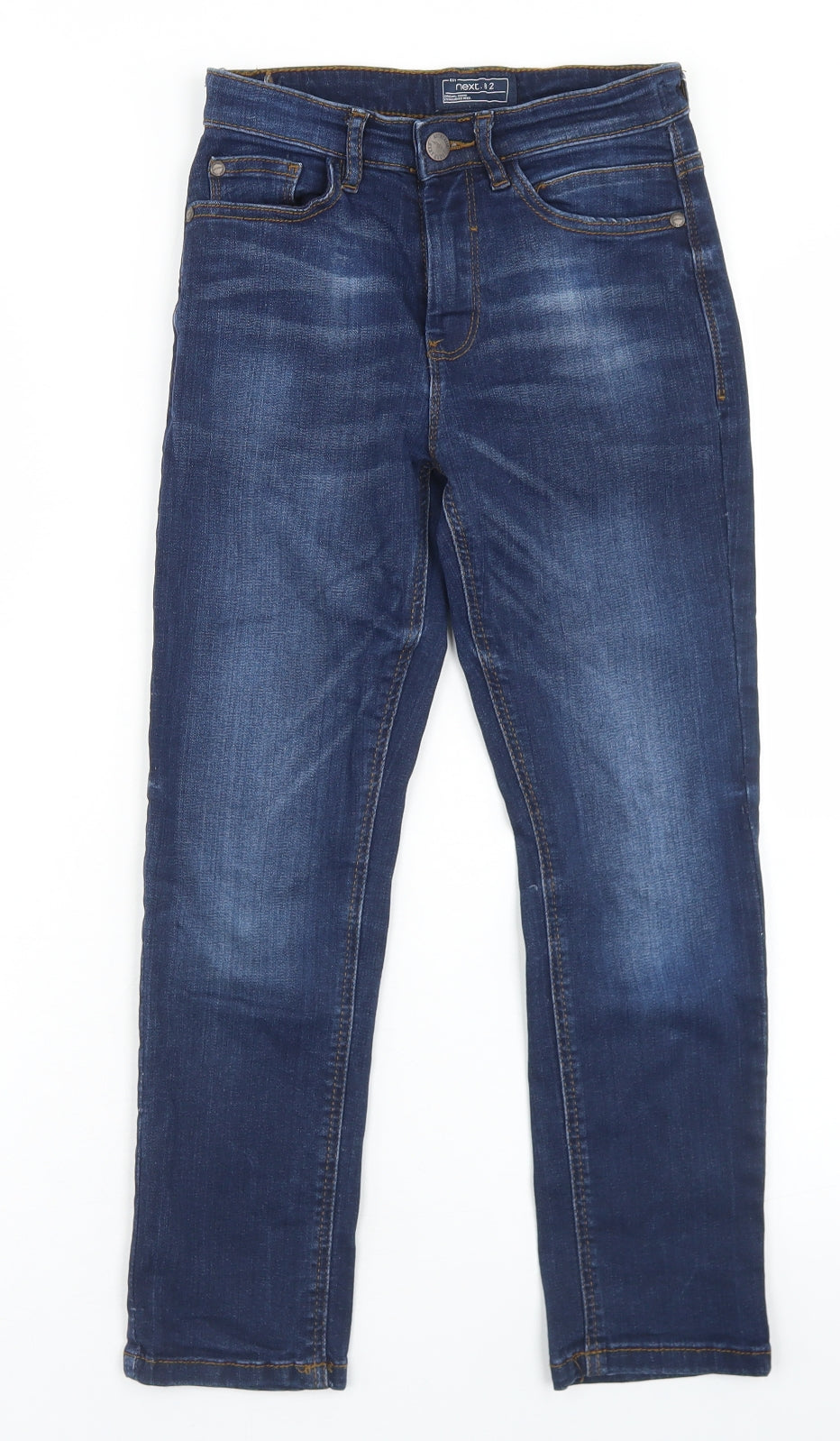NEXT Boys Blue  Cotton Skinny Jeans Size 8 Years  Regular Button