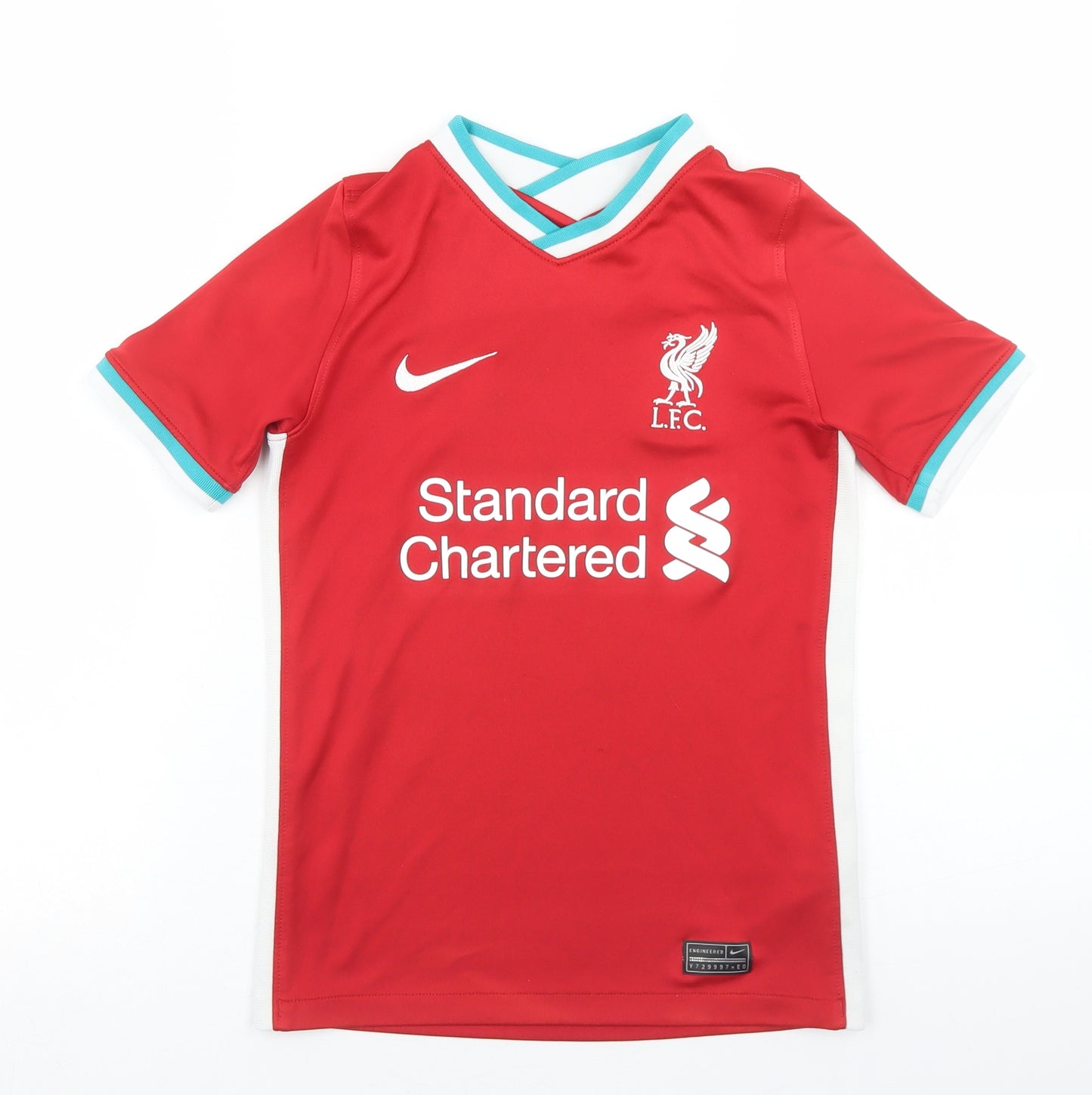 Nike Boys Red  Polyester Basic T-Shirt Size 8-9 Years V-Neck  - Liverpool FC