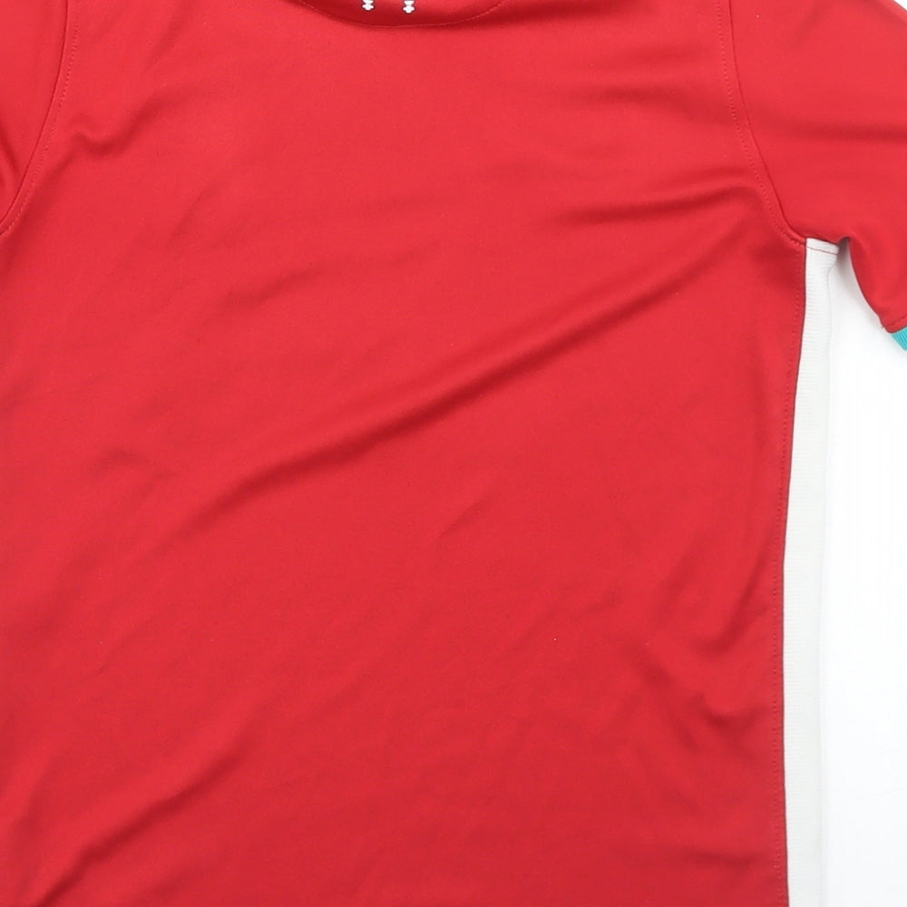 Nike Boys Red  Polyester Basic T-Shirt Size 8-9 Years V-Neck  - Liverpool FC