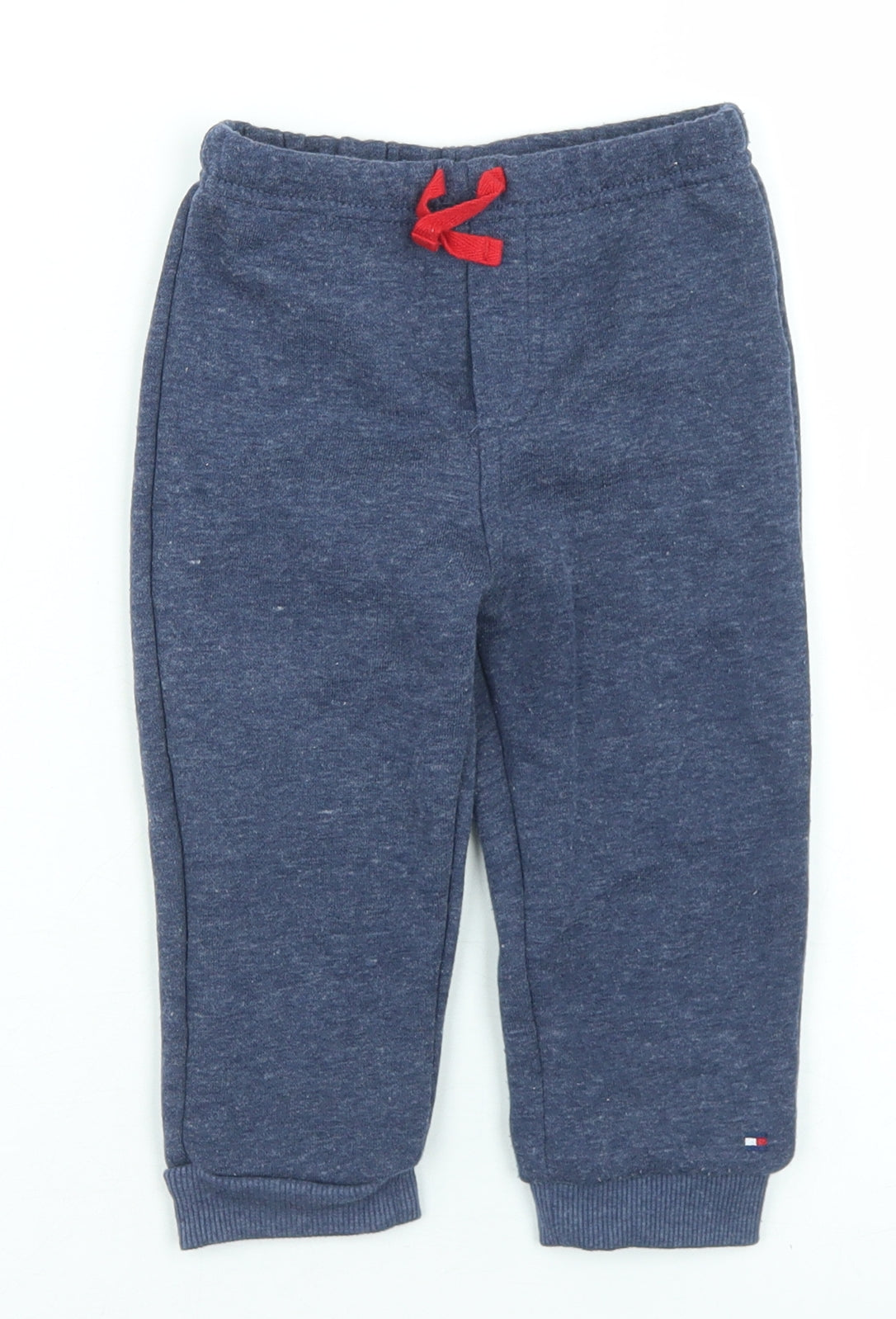 Tommy Hilfiger Boys Blue  Cotton Jogger Trousers Size 18 Months  Drawstring